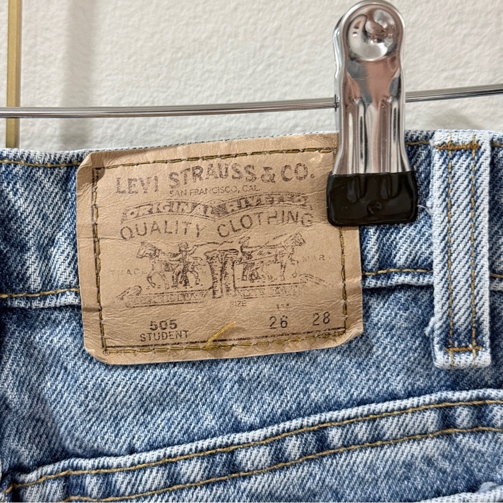 Levi’s 505 Straight Leg Student Fit Jeans W26 L28 - Picture 7 of 9